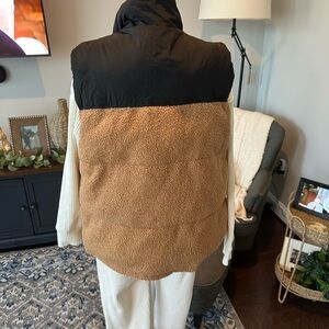 Thread & Supply Black and Tan Bomber Jacket